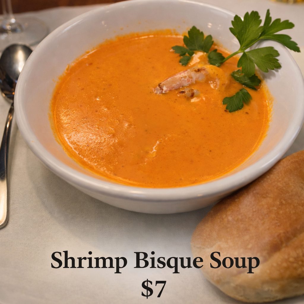 Shrimp Bisque Soup.